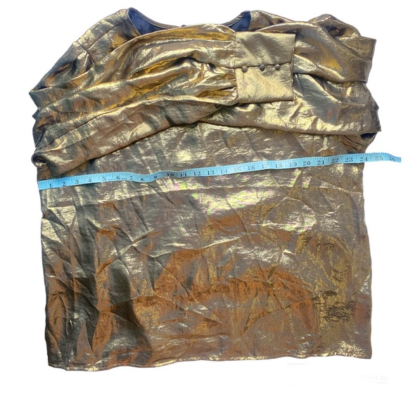 Express Gold Foil Balloon Sleeve Top Size XL NWT - Picture 8 of 13